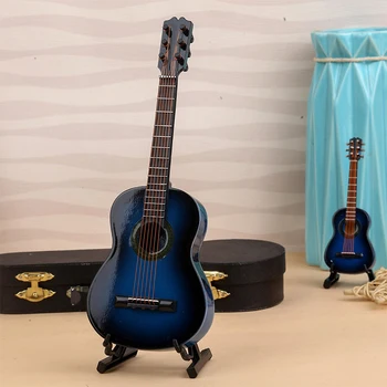 Mini Klasickú Gitaru Drevené Miniatúrne Gitara Model Hudobný Nástroj Gitaru hračky pre Deti