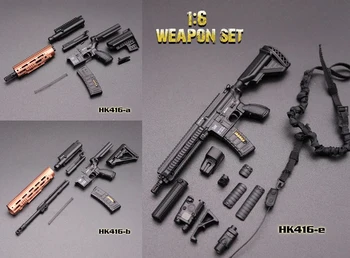 Mini-Krát Hračky 16 cm 1/6 Rozsahu Obrázok Zbrane Príslušenstvo Model HK416 & M4 Série Zbraň Model Hračky Pre 12