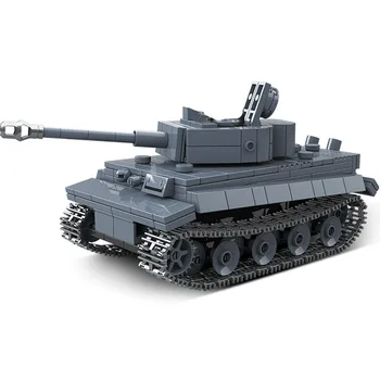 Mini Vojenské WW2 Panzer Tiger som Nádrže Blok Nastaviť DIY Svetovej Vojny Vozidla Chlapci Budovy Tehla Hračka Pre Deti,