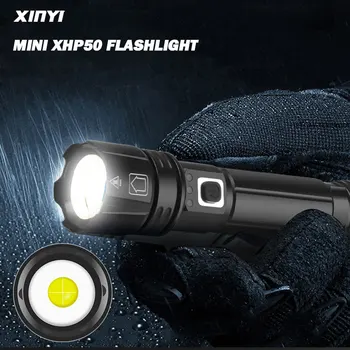 MINI XHP50 LED Baterka Použiť 14500 Batérie Podporu Zoom 5 Svetelné Režimy, Vodotesný, Baterka, Vhodné pre dobrodružstvo, kempovanie a pod.