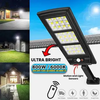 Mintiml® LED Solárne Pouličné svietidlo S Diaľkovým ovládaním 3 Nástenné LED Lampa So svetelným Režim Solárne Svetlá pre Záhrada