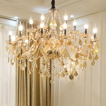 Moderné, Krištáľové Lustre Domov Osvetlenie listry de cristal Dekorácie Luxusné Sviečka Luster Prívesky, Obývacia Izba Vnútorné Lampy