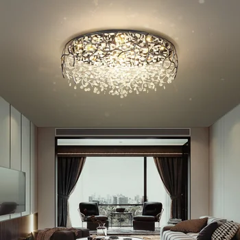 Moderné LED Sklenené Lustre Stropné svietidlo Pre Obývacia Izba, Jedáleň, Spálňa, Krytý Strieborný Dizajn Diaľkové Ovládanie Lampy Svietidlá