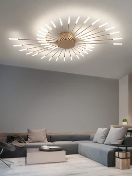 Moderné LED Stropný Luster osvetlenie Obývacej izby Novinka ohňostroj tvar svetlo Nordic Čierna/Zlatá Domova, Spálne, príslušenstvo