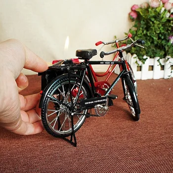 Móda realistickej starý bicykel pánske cyklistické nafukovacie ľahší s kožená taška ,Remeselné darček. Dekoratívne kovové zapaľovačov
