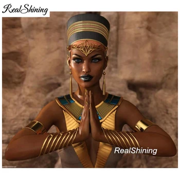 Nefertiti egypt kráľovná modlí,Plné Námestie Diamond Výšivky,Veľké,5d Diy Diamond Maľovanie,Cross Stitch,Mozaiky,vzor FS3218