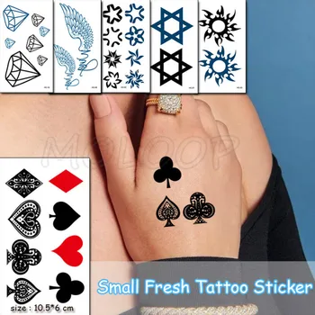 Nepremokavé Dočasné Tetovanie Nálepky Hracie Karty Broskyňa Tetovanie Malej Veľkosti Tatto Flash Tetovanie Falošné Tetovanie pre Človeka Dievča Ženy