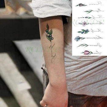 Nepremokavé Dočasné Tetovanie Nálepky, Kvet, List, Element Štýl Falošné Tatto Flash Tetovanie Späť Nohu, Rameno Umenia pre Ženy Muži