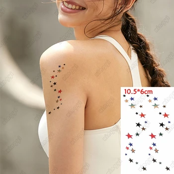 Nepremokavé Dočasné Tetovanie Nálepky Malé Hviezdy, Mesiac, Slnko, Planéty Roztomilý Prvok Telo Armt na Prst Flash Tetovanie Falošné Tatto Muži Ženy