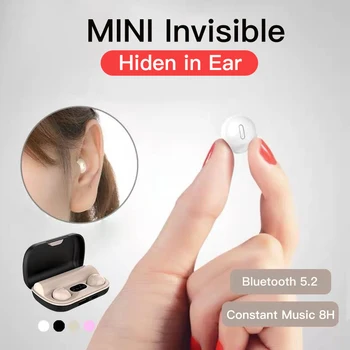 Neviditeľné Bluetooth Slúchadlá TWS Bezdrôtové Slúchadlá Skryté Spanie Slúchadlá Mini V Uchu Music Headset S Mikrofónom Pre Malé Uši
