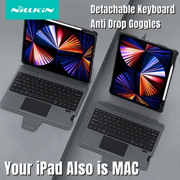 NILLKIN Pre iPad Pro 12.9 2022 Prípade Nárazníka Bluetooth Klávesnicu, obal Pre iPad Pro 11 2022 Objektív ochranný Kryt S Ceruzkou Držiteľ