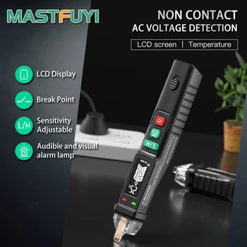 Non-Kontakt AC Napätie Detektora Elektrické Nástroje LCD Visual Smart Napätie Indikátor Tester Pen AC Napätie Test 12-1000V