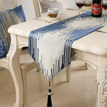 Nordic Štýl Soft Polyester Stôl Runner Úzke Obrus Kávy Posteľ Bežec S Strapec Pre Svadobné Dekorácie