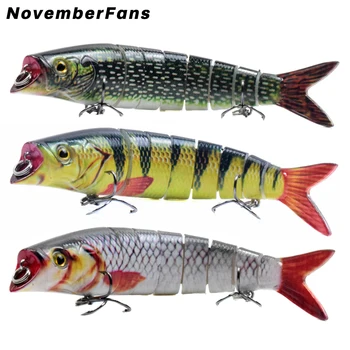 NovemberFans Wobbler Spájané Rybárske Návnady 14 cm vyrazili 21,5 g Hrkálka Pstruh Swimbait Umelé Návnady Basy Rybárske Náčinie