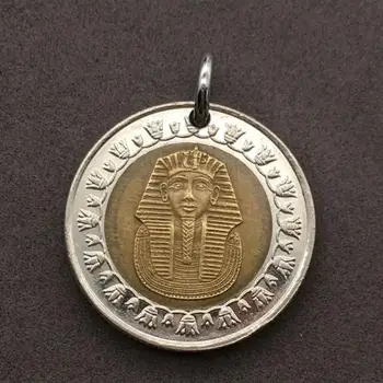 Nové Retro Punk Faraóna v Starovekom Egypte Tutankhamun Kovové Medaily Náhrdelník Prívesok pre Mužov Klasické Kúzlo Amulet Šperky