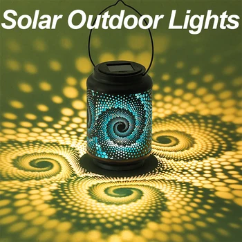 Nové Solárne Svietidlo Tvorivé Nočné Lampy Vonkajšie Závesné Svietidlá s Rukoväť Vodotesný LED Projekcie Svetla, Záhrade Dekor Darček