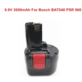 Náradie Batérie pre BAT048 9.6 V 3000mAh Ni-MH Dobíjacie Batérie Bosch PSR 960 2 607 335 272 32609-RT BPT1041
