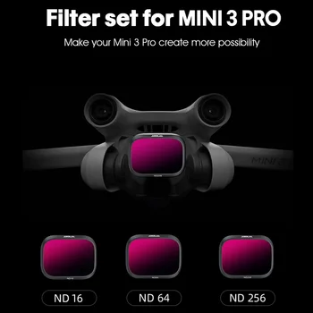 Objektív Filter Nastavený Pre DJI Mini 3 Pro ND16 ND64 ND256 ND Filter Profesionálne Gradient Drone Objektív Fotoaparátu Filtre, Príslušenstvo