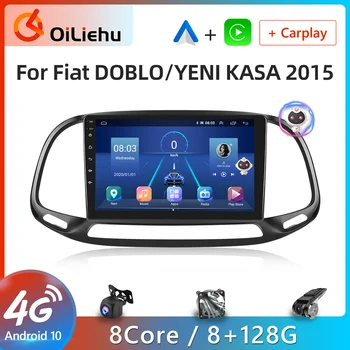 Oiliehu AI Hlas Android Carplay autorádia Pre Fiat DOBLO/YENI KAŠA 2015 2din Android Auto 4G Multimédiá GPS autoradio DSP