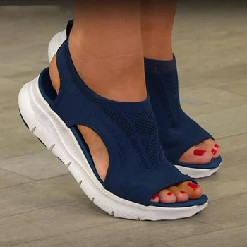 Plus Veľkosť Topánky dámske Letné 2021 Pohodlie Príležitostné Športové Sandále Ženy Pláži Klin Sandále Ženy Platformu Sandále Rímske Sandále