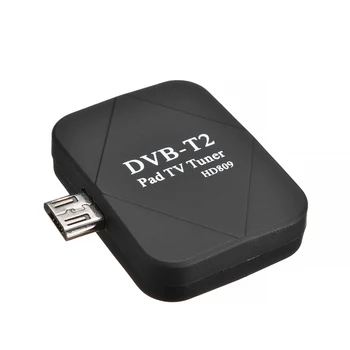 Pre Android 1pc Vysokým Rozlíšením DVB-T2 Micro USB Dongle Digital HD TV Tuner Prijímač S 2 Antény Podporuje DVB-T/T2 Mayitr