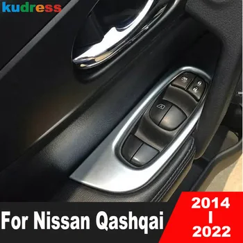 Pre Nissan Qashqai J11 2014-2019 2020 2021 2022 Dvere Auta Opierkou Okno Výťah Prepnúť Tlačidlo Panel Kryt Výbava Interiérové Doplnky
