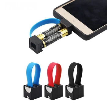 Prenosné núdzová nabíjačka telefónu napájaný 2 ks AA batérií s Micro USB/ USB-C/ A pple konektory pre univerzálne telefón 1pcs
