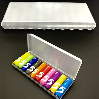 Prenosné Plastové Batérie puzdro Držiteľ Úložný Box Pre 10pcs AA Batérie Prenosné plastové batérie puzdro držiteľ storag