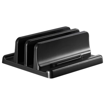 Prenosné Vertikálne Nastaviteľný Hliníkový Stojan Ploche Dual Slot Notebook Tablet Base Mount Držiak Dock Pre Macbook Pro Vzduchu