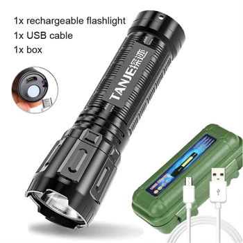 Prenosný Mini Led Baterka S vstavanú Batériu, Usb Nabíjateľná Baterka Svetlometu Tábor Pracovné Svetlo Pre Kempovanie