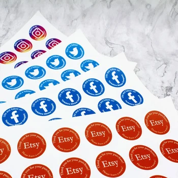 Prispôsobený Sociálne Médiá Nálepka List Vlastné Sociálne Médiá Instagram Facebook Nálepky Listy Pridať Vaše Meno Balenie