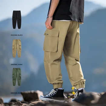 pánske cargo nohavice 2022 nové módne voľné veľké vrecko joggings vojenské nohavice mužov streetwear bežné klasické nohavice mužov