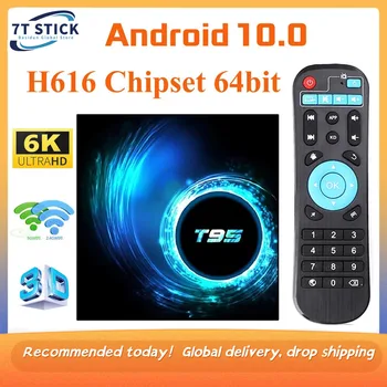 Pôvodné T95 Android TV BOX bluetooth 5.0 2.4 g & 5g Wifi 128g 3D Voice16g 32gb 64gb 4k Quad Core Set-Top Boxu, Prehrávača Médií