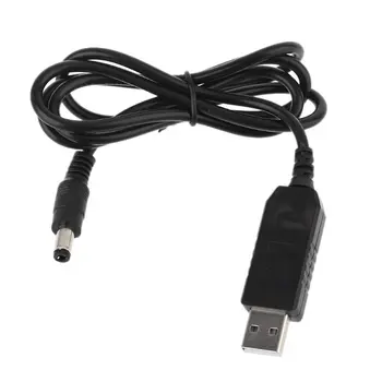 QC3.0 USB na pripojenie k 12V 1,5 A 5.5x2.1mm Step Up Linky Converter Kábel pre WiFi Router LED