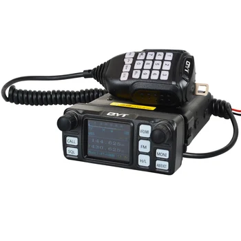 QYT Auto Walkie Talkie KT-5000 VHF UHF Dual Band Mini Farebný Displej Odnímateľný Predný Panel VOX Scrambler Mobile FM Rádio 25W 200Ch