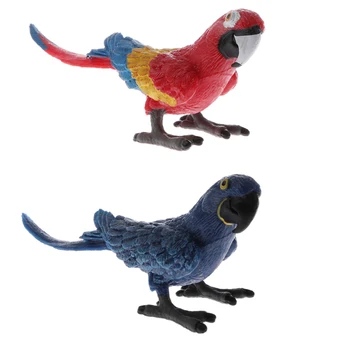 Realistický Papagáj Vtákov Figúrka Miniatúrny Model Sochy Domova Ozdoba Záhrady Krajiny Dekorácie