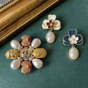 Retro Slávny Luxusné Značky Dizajnér Brošňa Vysokej Kvality Veľká Perla Šperky, Brošne Kolíky Broach Pre Ženy Sveter Šaty
