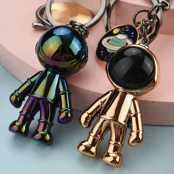 Roztomilý 4 Farby Akrylové Robot Spaceman Keychain Ženy Krásne Vesmír, Planéta prívesok na Šperky Taška Prívesok Krúžok pre Dievčatá Darček