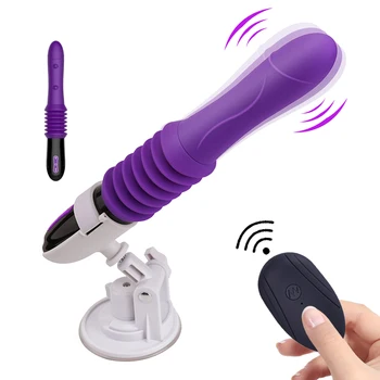 Sex Stroj Automaticky pre Mužov Dildo pre Ženy Vibrácií Teleskopická Masturbácia Nastaviteľné Strečing Masturbácia Stroj