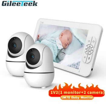 SM70 Baby Monitor 7 Palcový Wireless S PTZ Kamera High Security Kamera Nočného Videnia Monitorovanie Teploty Dieťa Plakať Alarm