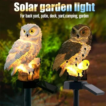 Solárne LED Osvetlenie Záhrady Sova Zvierat Pixie Trávnik Lampy Ornament Vodotesné Svietidlo Jedinečného Slnečné Svetlo Vonkajšie Solárne Lampy