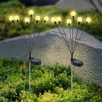 Solárne LED Svetlo Nepremokavé Vonkajšie Záhradné Dekorácie Firefly Rozprávkových Svetiel Trávnik na Šírku Cesty, Ulice, Plot Solárne Lampy, Svietidlá