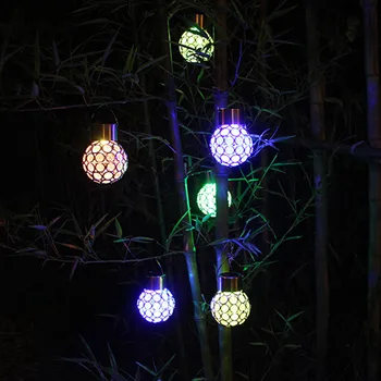 Solárne LED Závesné Svetlo Svietidla Nepremokavé Duté Sa Lopta Lampa pre Vonkajšie Dvore, Záhrada, Terasa, AA