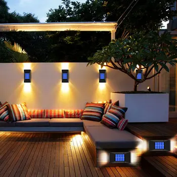 Solárne Nástenné svietidlo LED Záhrada Lampa Dekoratívny Plot Ľahké Nepremokavé Vonkajšie Solárne Lampy Retro Table Dvore Pouličné Osvetlenie