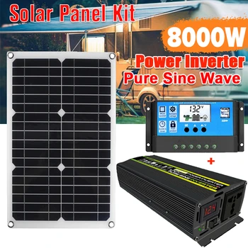 Solárny Panel Auta 4000W/6000/8000W Čistá Sínusová Vlna Menič Domov Slnečnej Energie Systému s 30A Solárny Regulátor