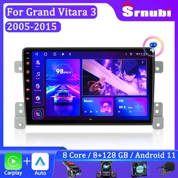 Srnubi 2 Din Android autorádia pre Suzuki Grand Vitara 3 2005 - 2015 Multimediálny Prehrávač Navigácie GPS Carplay Stereo Auto DVD
