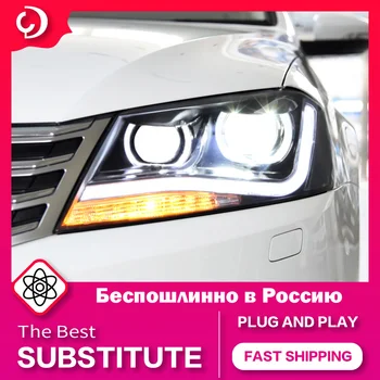 Svetlá pre VW Passat B7 R8 2012-2016 Headl Lampa LED Ū Lúč Hlavného Lúča Beží Zase Signálneho Svetla Projektor Objektív Montáž