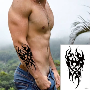 Totem tetovanie Nepremokavé Dočasné Tetovanie mužov oheň tetovanie orla lotus Mandala oko plameň totem Vody Prenos Falošné tatto pre človeka