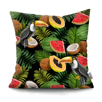 Tropické Rastliny Palmového Lístia Vankúš Zelené Listy Monstera Vankúše kvet Dekoratívny Vankúš obliečka na Vankúš Sofa Pillowcove