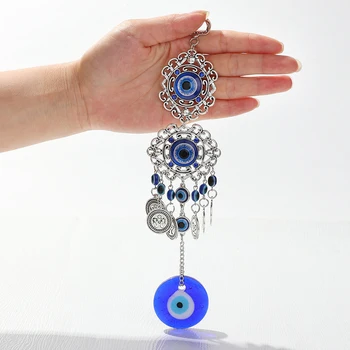 Turecký Modré Korálky Domova Hamsa Ruky Mesiac Slon Amulet Stene Visí Ozdoby Zlo Ochrana Očí Miestnosti Dekorácie Darček